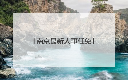 南京最新人事任免